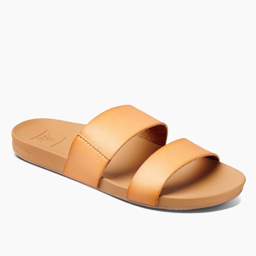 Reef Woman’s VistaVegan Leather Slides for Women With Cushion Bounce Footbed